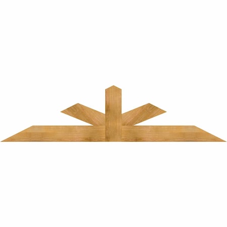 Ekena Millwork Saratoga Rough Sawn Timber Gable Bracket, Western Red Cedar, 84"W x 21"H x 2"D x 6"F, 6/12 Pitch GBW084X21X0206SAR00RWR